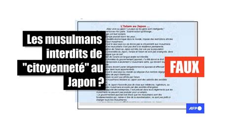 japonais musulman|Non, le Japon n’interdit pas la citoyenneté aux musulmans